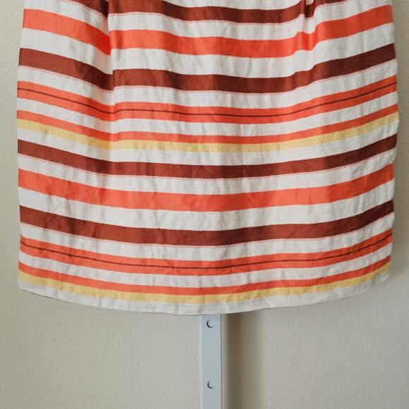 CAROLINA HERERRA Multicolor Striped Mini Skirt with Pockets & Zip Closure Sz 4 - Picture 9 of 16